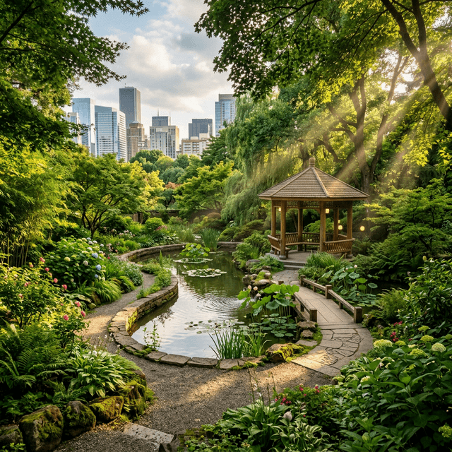 Un pequeño oasis en la ciudad - Jardines de paz